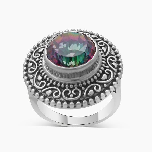 925 Sterling Silver Mystic Quartz Rings