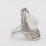Rainbow Moonstone Silver Women Rings