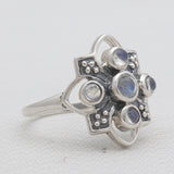 Rainbow Moonstone Silver Rings