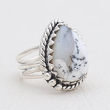 Dendritic Opal Silver Rings