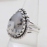 Dendritic Opal Silver Rings