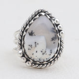 Dendritic Opal Silver Rings