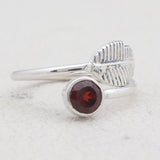 925 Sterling Silver Garnet Ring