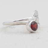925 Sterling Silver Garnet Ring