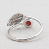 925 Sterling Silver Garnet Ring