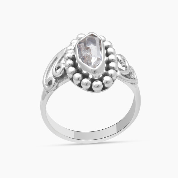 925 Sterling Silver Herkimer Quartz Rings