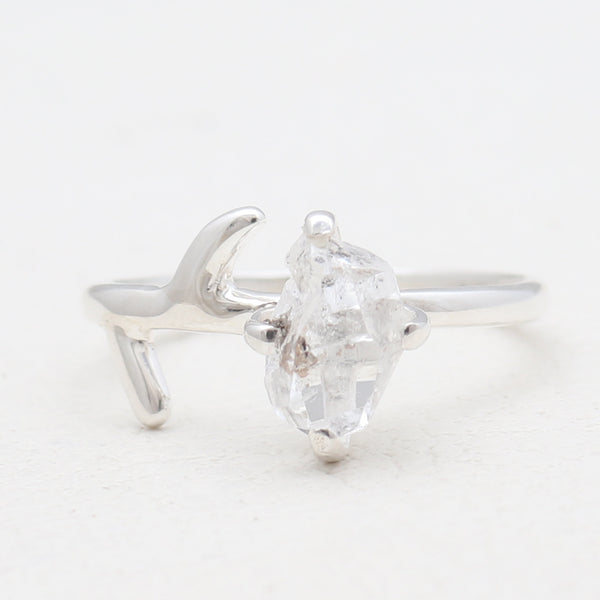 925 Sterling Silver Herkimer Quartz Rings