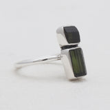 925 Sterling Silver Green Tourmaline Rings