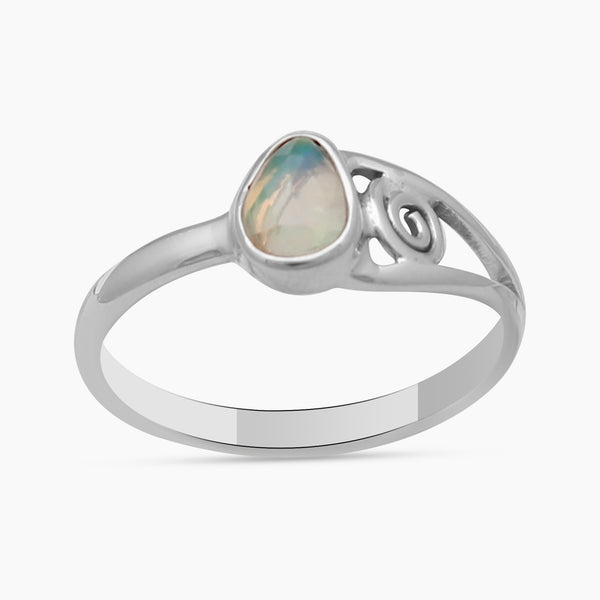 Ethiopian Opal Silver Rings