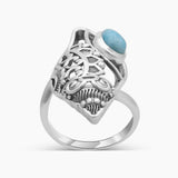 Larimar Silver Rings