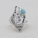 Larimar Silver Rings