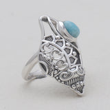 Larimar Silver Rings