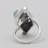 Larimar Silver Rings