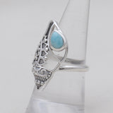 Larimar Silver Rings