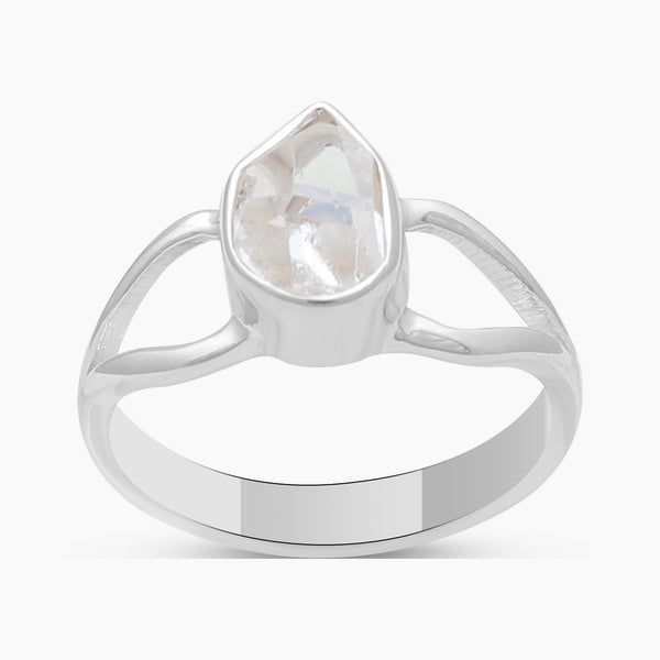 925 Sterling Silver Herkimer Quartz Rings