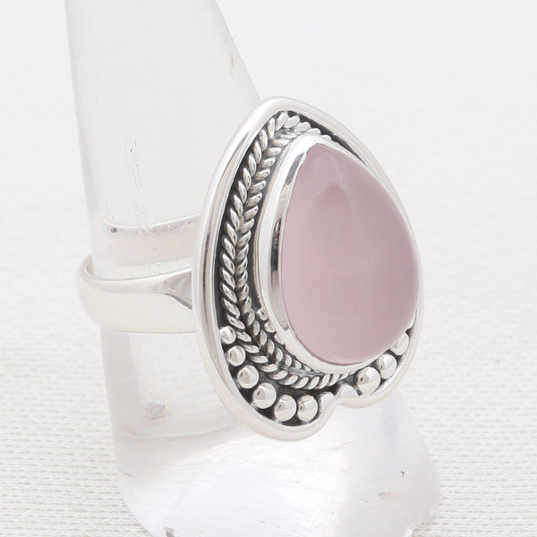 Rose Quartz Silver Rings