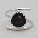 Coconut Druzy Silver Rings