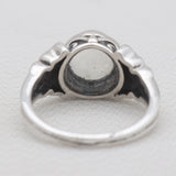 Rainbow Moonstone Silver Rings