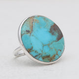 Turquoise Spiny Oyster Silver Rings