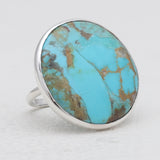 Turquoise Spiny Oyster Silver Rings