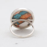 Turquoise Spiny Oyster Silver Rings