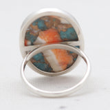 Turquoise Spiny Oyster Silver Rings
