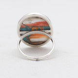 Turquoise Spiny Oyster Silver Rings