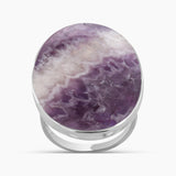 Amethyst Lace Silver Rings