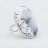 Dendritic Opal Silver Rings