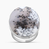 Dendritic Opal Silver Rings