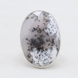 Dendritic Opal Silver Rings