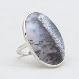 Dendritic Opal Silver Rings
