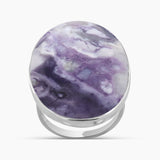 Amethyst Lace Silver Rings