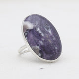 Amethyst Lace Silver Rings