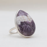 Natural Rainforest Jasper Silver Rings