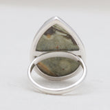 Natural Rainforest Jasper Silver Rings