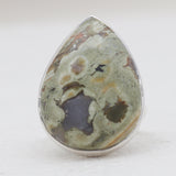 Natural Rainforest Jasper Silver Rings