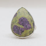 Natural Rainforest Jasper Silver Rings