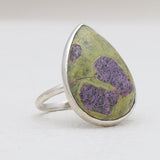 Natural Rainforest Jasper Silver Rings