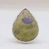Natural Rainforest Jasper Silver Rings