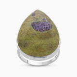 Natural Rainforest Jasper Silver Rings