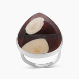 Peanut Wood Jasper Silver Rings