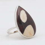 Peanut Wood Jasper Silver Rings