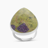 Peanut Wood Jasper Silver Rings