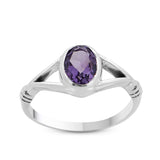 Natural Garnet Sterling Silver Ring
