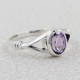 Natural Garnet Sterling Silver Ring