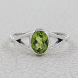 Natural Garnet Sterling Silver Ring