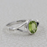 Natural Garnet Sterling Silver Ring