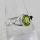 Natural Garnet Sterling Silver Ring