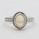 Ethiopian Opal Silver Rings